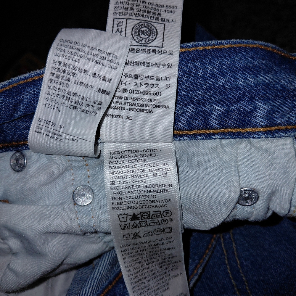 Levi’s 501 Original Fit High Rise Straight Leg Jeans 26 Shout Out Stone - Picture 13 of 16